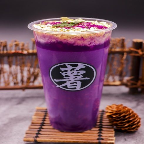 泉城烤薯特色小吃-紫薯米浆