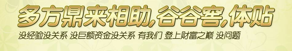 没经验没关系 没巨额资金没关系 有我们 登上财富之巅 没问题