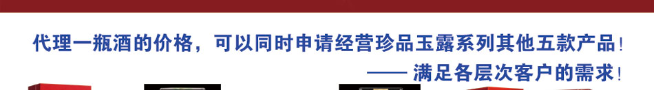 代理五粮液集团珍品3号酒还可经营其它五款产品