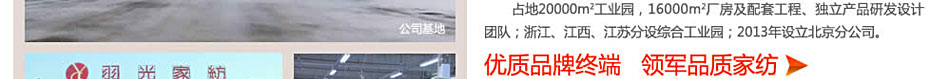 羽光家纺拥有自己的工业园,研产销一体,赚独一份财富