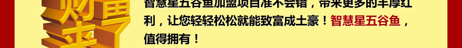 智慧星五谷鱼加盟  国内知名品牌加盟,利润有保障!