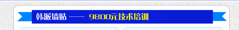 韩派墙贴技术培训费用只需9800元