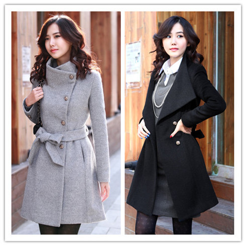 长款羊毛呢大衣