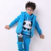 酷米3D童装-蓝色熊猫三件套
