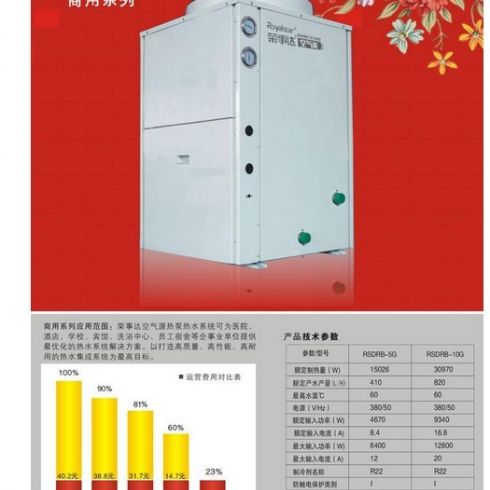 荣事达商用空气能热水器