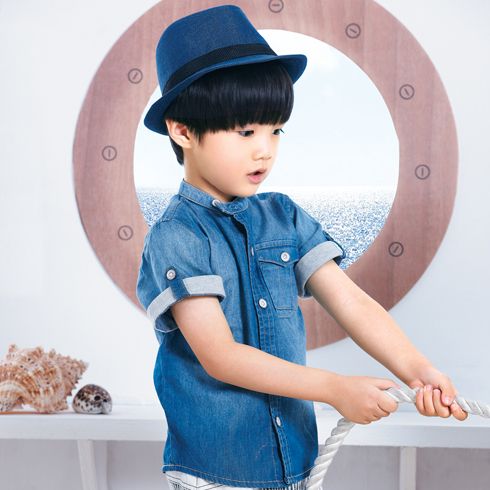 韩版牛仔百搭童装