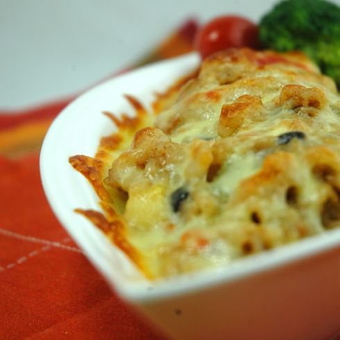 南瓜培根焗饭