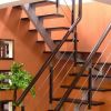 红步单钢梁焊接结构楼梯