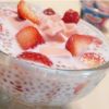 夏日沫沫草莓鲜奶捞