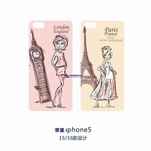 iphone5-5s 漫画风格手机壳设计
