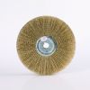 8寸0.30丝野牛牌镀铜钢丝轮 平型钢丝轮 钢丝刷 利锐研磨（利圳钢