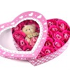 2013新款情人节礼品香皂玫瑰花最畅销款式情人礼品心型18朵+小熊