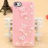 【新款】三只小熊 珍珠水钻苹果iphone5韩国手机壳保护套