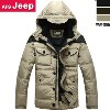 新款afs jeep战地吉普正品连帽羽绒服男商务休闲大码男装拼接外套