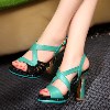 夏季新款韩版女鞋超高跟夜店水钻凉鞋女高跟2013潮异形跟夏高跟鞋