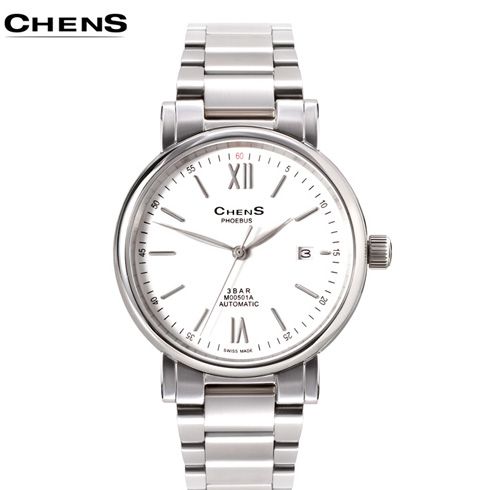 瑞士CHENS手表产品-男表PBS004-2-8T-11M白盘钢带
