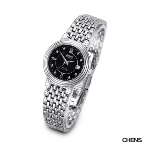 瑞士CHENS手表产品-男表PBS006-1-8T-2Q-Z黑盘钢带镶钻版