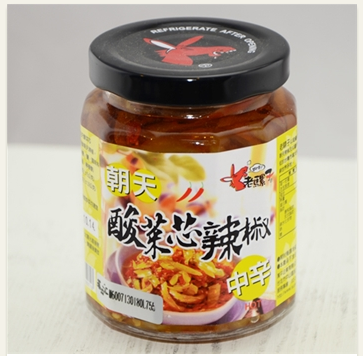 茗品汇进口商品超市产品-台湾老骡子酸菜心辣椒