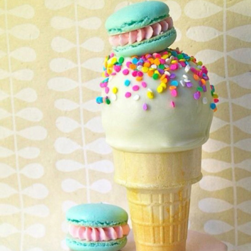 巴朗雪冰淇淋产品-巴朗雪马卡龙甜筒冰淇淋