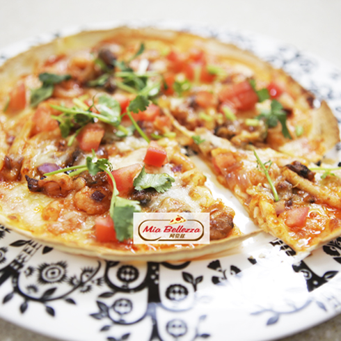 阿贝兹手工薄饼披萨产品-鲜虾至尊披萨