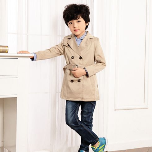 贝蕾尔童装产品-贝蕾尔男童中长款风衣外套