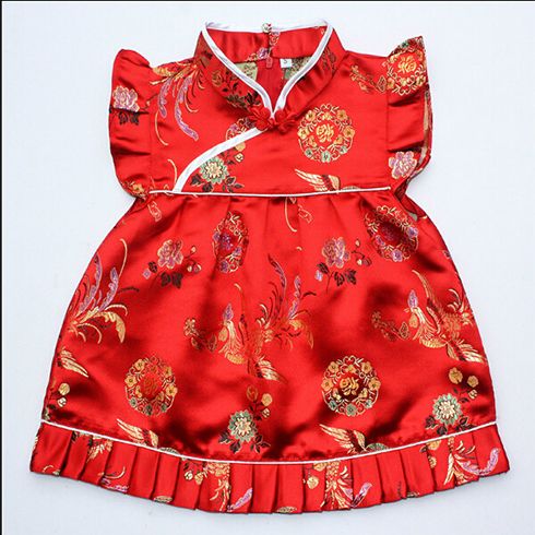 丝绸春秋公主裙