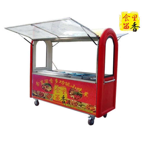 食里留香小吃车产品-无烟烧烤多功能小吃车