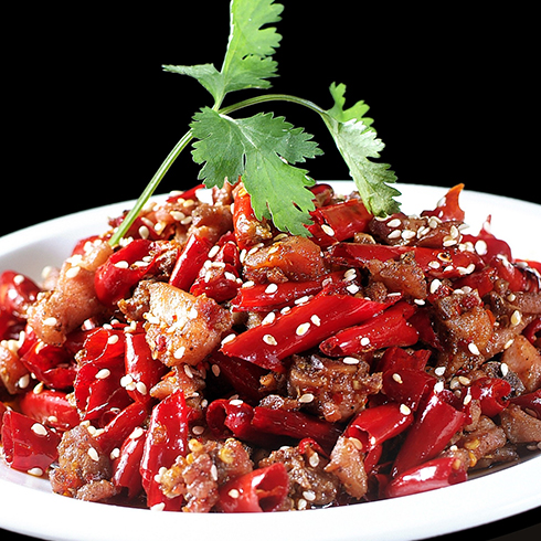 销魂掌干锅-红辣椒爆炒腊肉