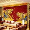 松花玉石颗粒墙艺-宫廷风