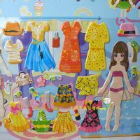 泡泡贴女孩公主换装贴纸玩具换穿衣服立体 儿