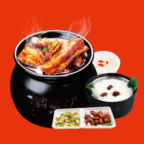 瓦罐香沸小吃快餐-风味茄子套餐