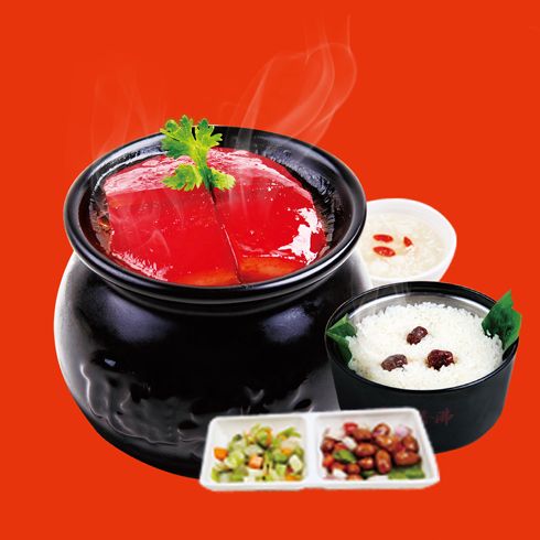 瓦罐香沸小吃快餐-红烧肉套餐 