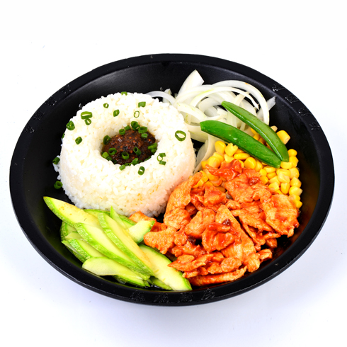 板烧厨房快餐-韩式鸡肉板烧饭