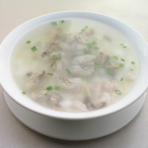 肉碎蚝白粥