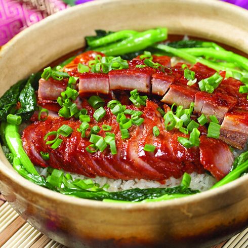 果燃香瓦缸烤鱼-叉烧煲仔饭