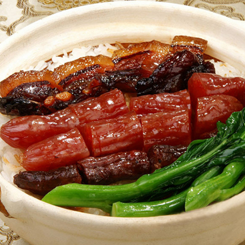 果燃香瓦缸烤鱼-腊肉煲仔饭