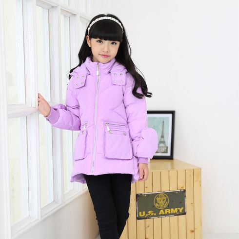 贝蕾尔-淡紫色羽绒服童装版春秋款