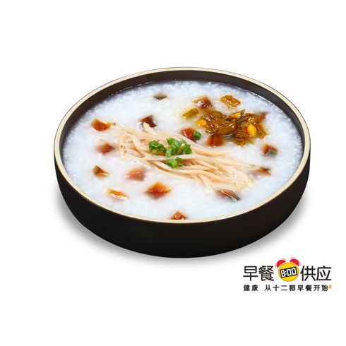 十二稻早餐系列-鸡丝皮蛋粥