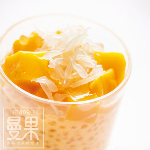 曼果奶茶甜品-芒果珍珠奶茶