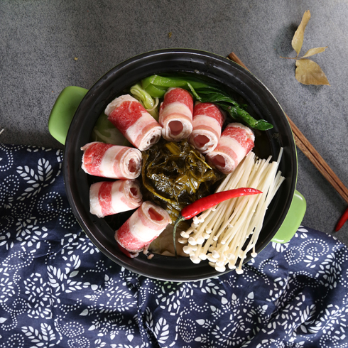 火山石爆鱼快餐-酸菜牛饭