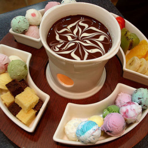 莫比乌斯冰淇淋-巧克力火锅冰淇淋