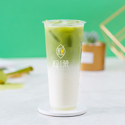 粒茶奶茶饮品-抹茶鲜奶