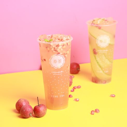 奉茶茶恋花饮品-果粒多冰茶