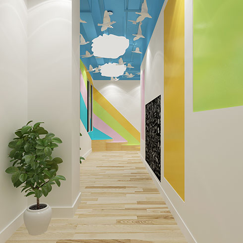 博雅公学儿童成长中心-园内走廊装修环境