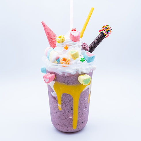 看星星的熊冰淇淋-紫薯冰淇淋杯