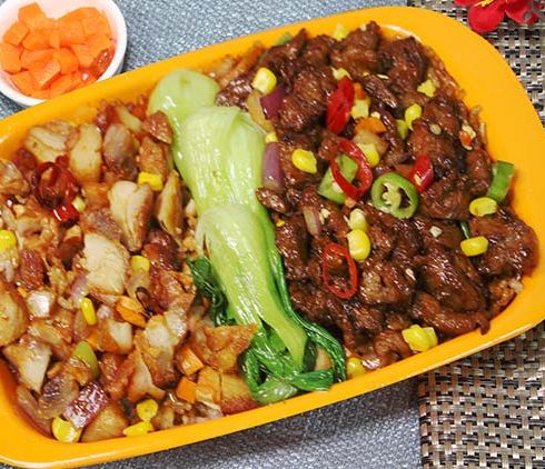 小饭桶-鸡肉牛肉双拼