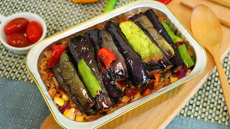 辣悟四宝锡纸烧-照烧茄子饭