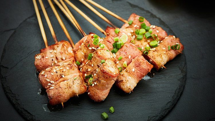 虾客食光龙虾烧烤-烤金针菇肉卷